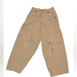 BDG Urban Outfitters Y2K Cargo Pants Womens Med Khaki Cotton Wide Leg Baggy NWT